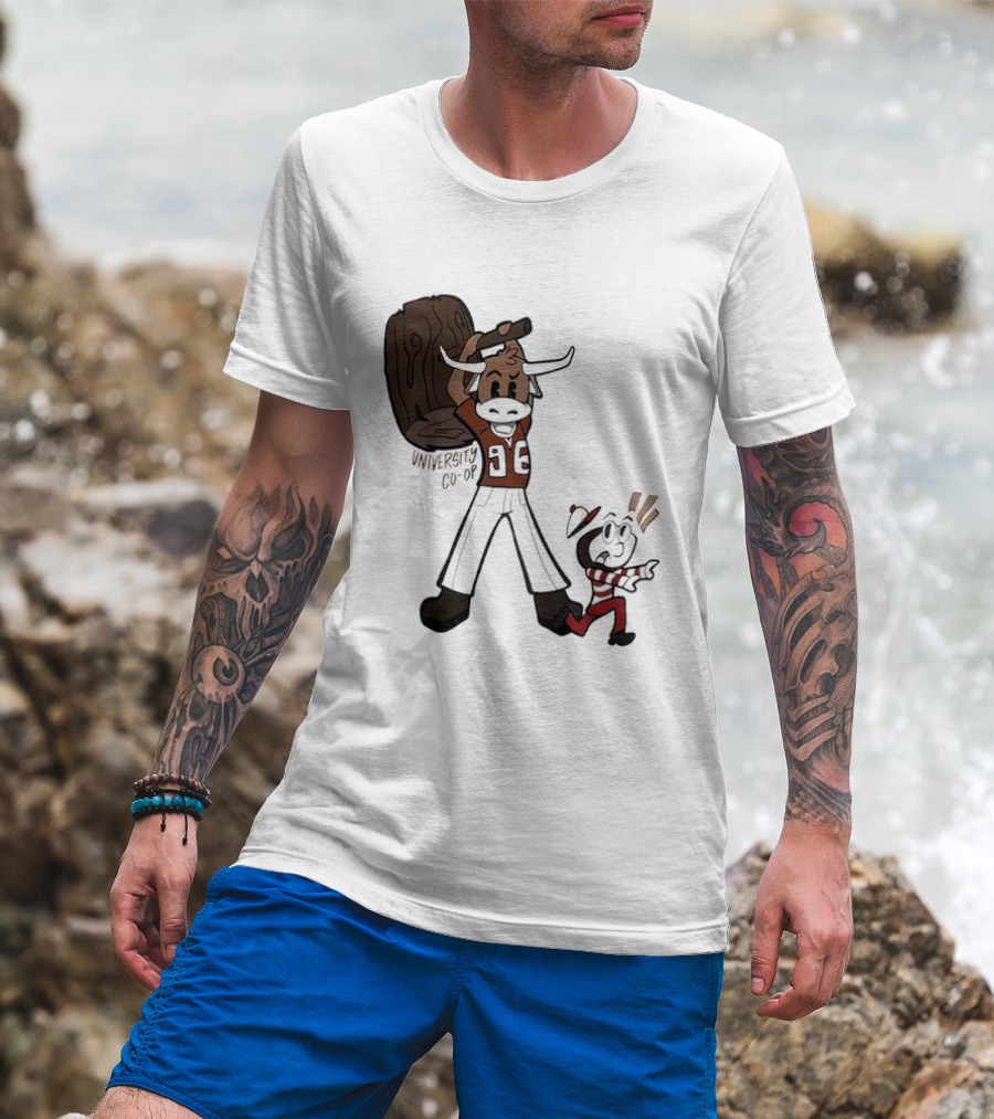 University Co Op Texas Longhorns Vs Ohio State Buckeyes 96 Mascot Showdown T-Shirt