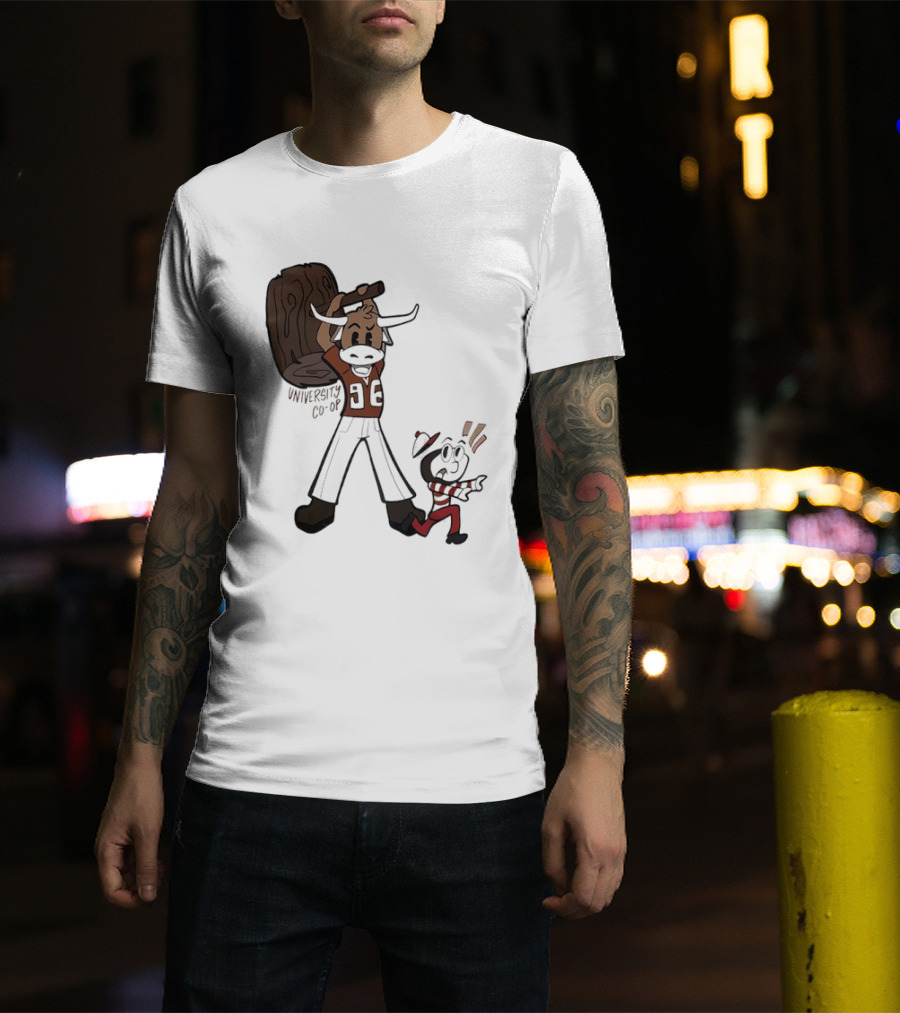 University Co Op Texas Longhorns Vs Ohio State Buckeyes 96 Mascot Showdown T-Shirt