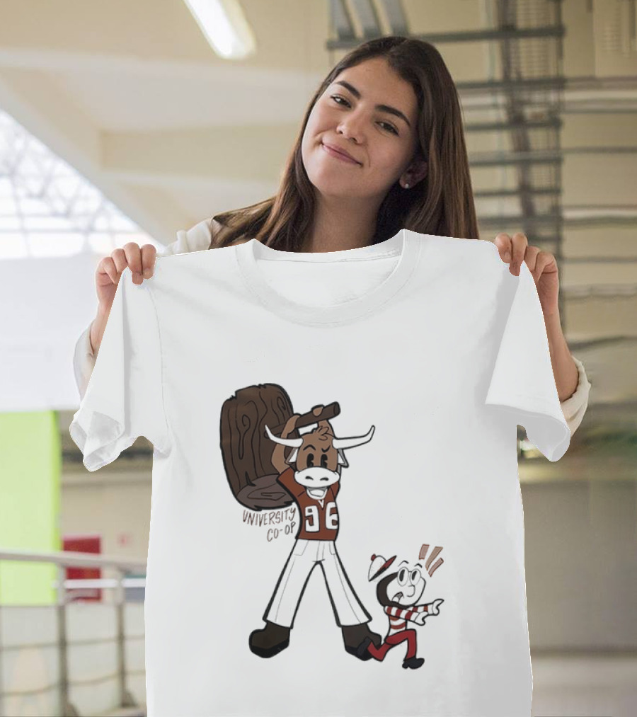 University Co Op Texas Longhorns Vs Ohio State Buckeyes 96 Mascot Showdown T-Shirt