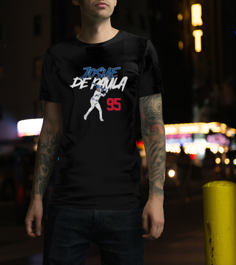 Josue De Paula 95 Dodgers Slugger Baseball Swing T-Shirt