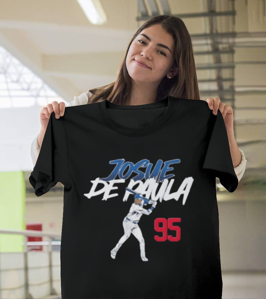 Josue De Paula 95 Dodgers Slugger Baseball Swing T-Shirt