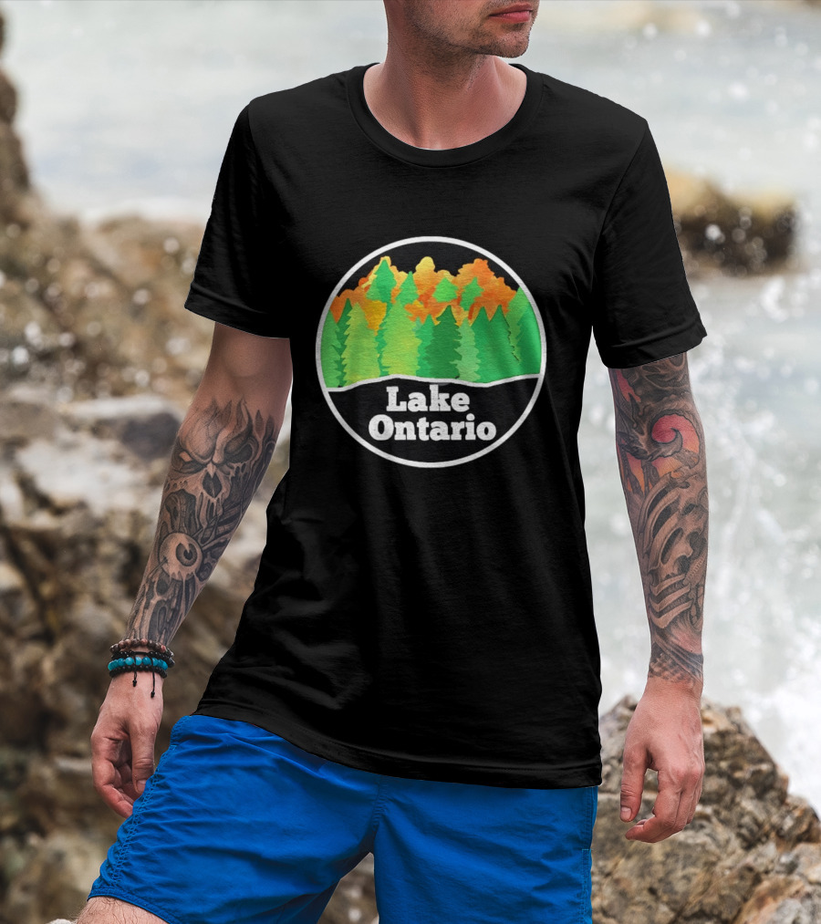 Lake Ontario Colorful Forest Landscape Nature Outdoors T-Shirt