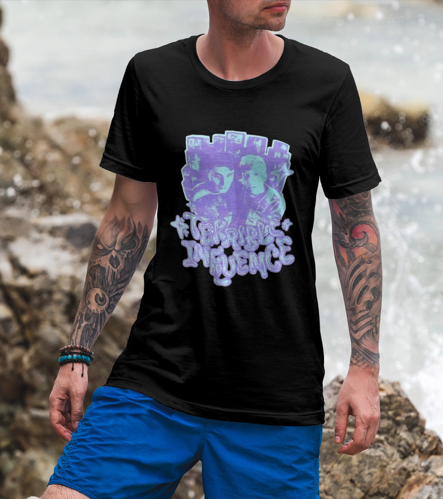Terrible Influence Gerard Way Frank Iero Graphic Duo Purple T-Shirt