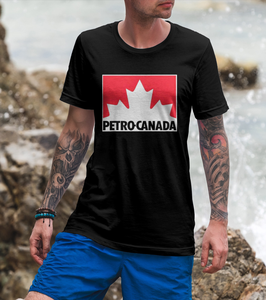 Petro Canada Canadian Gas Station Maple Leaf Branding T-Shirt
