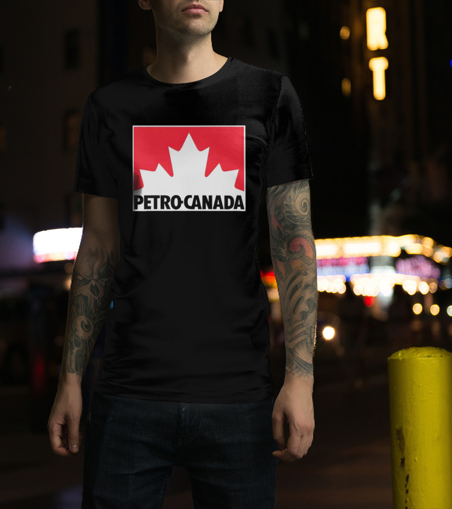 Petro Canada Canadian Gas Station Maple Leaf Branding T-Shirt