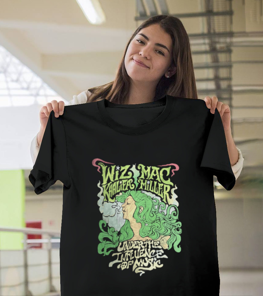 Wiz Khalifa Mac Miller Under The Influence Of Music Tour Colorful T-Shirt