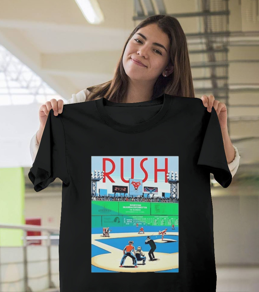 Rush 2112 Fifty Something Tour Boston Massachusetts TD Garden September 5 2024 Stadium Baseball T-Shirt