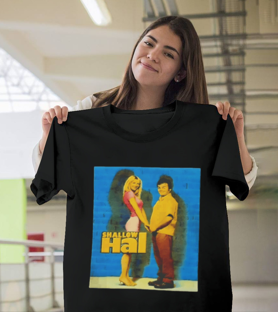 Shallow Hal Jack Black Gwyneth Paltrow Movie Blue Brick Wall T-Shirt