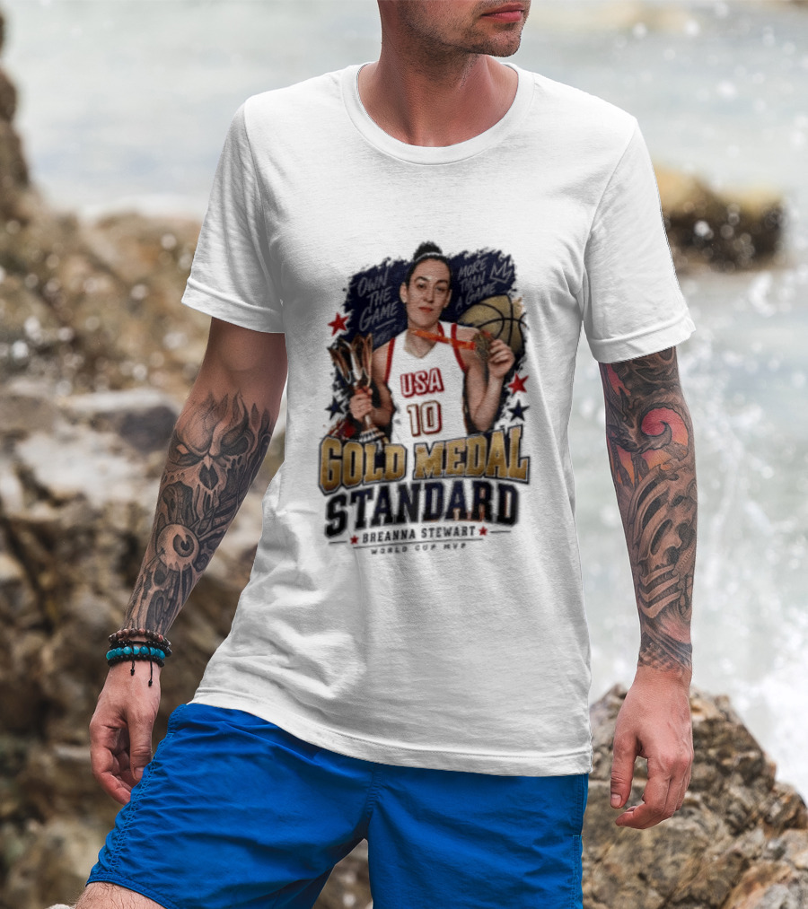 USA 10 Gold Medal Standard Breanna Stewart Basketball T-Shirt