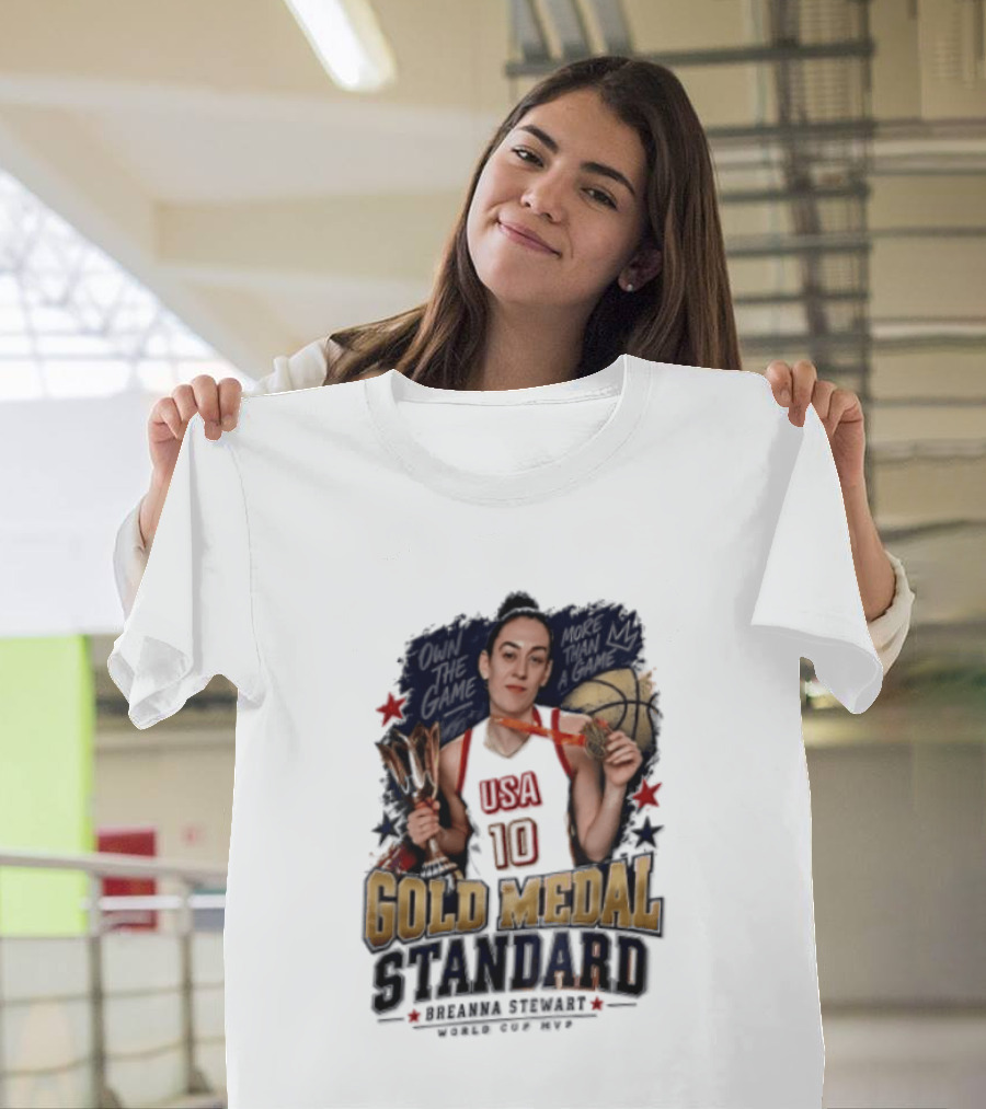 USA 10 Gold Medal Standard Breanna Stewart Basketball T-Shirt