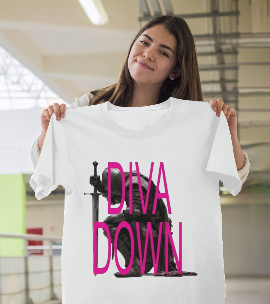 Diva Down Knight Sword Warrior Armor T-Shirt