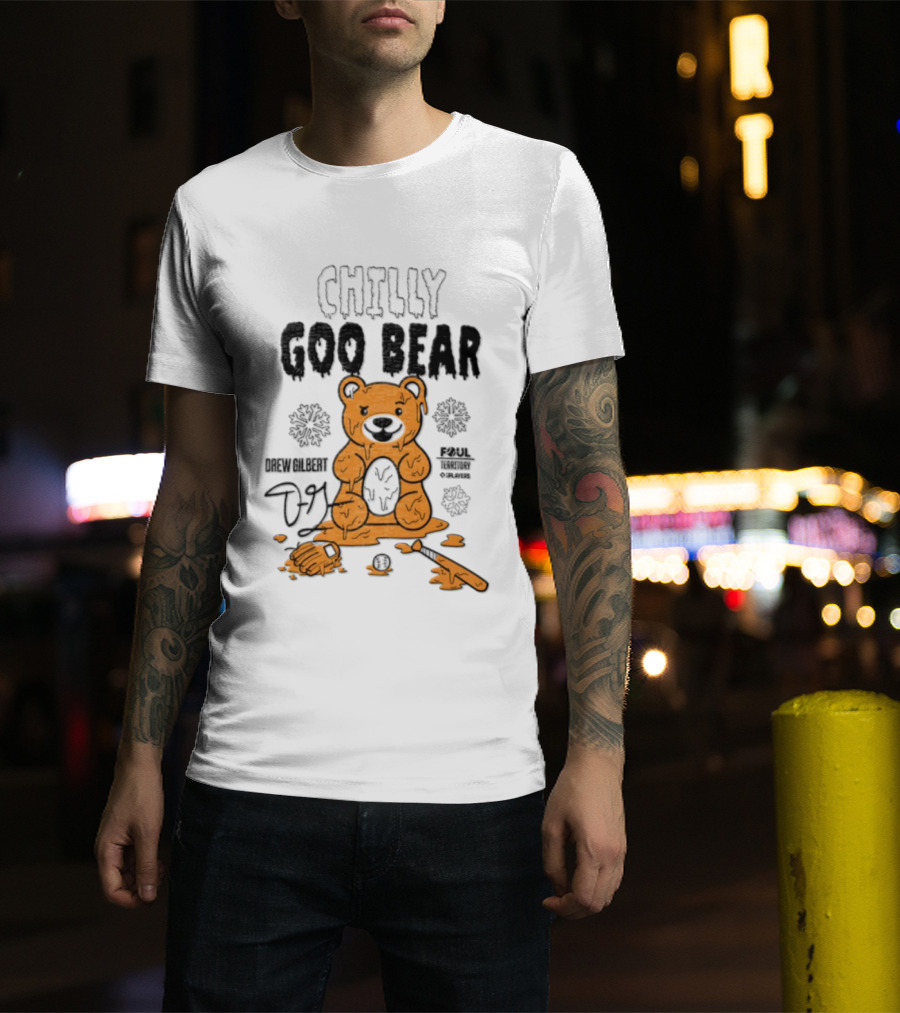 Drew Gilbert New York Mets Chilly Goo Bear Foul Territory MLB Players T-Shirt