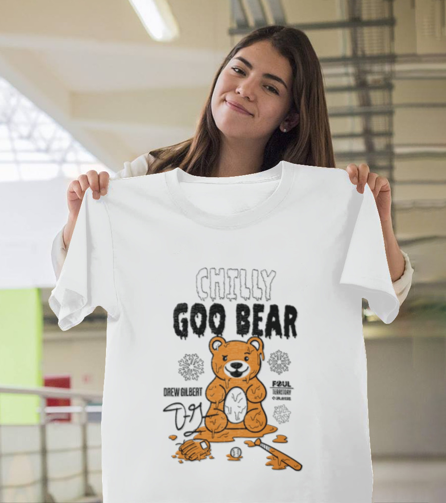 Drew Gilbert New York Mets Chilly Goo Bear Foul Territory MLB Players T-Shirt