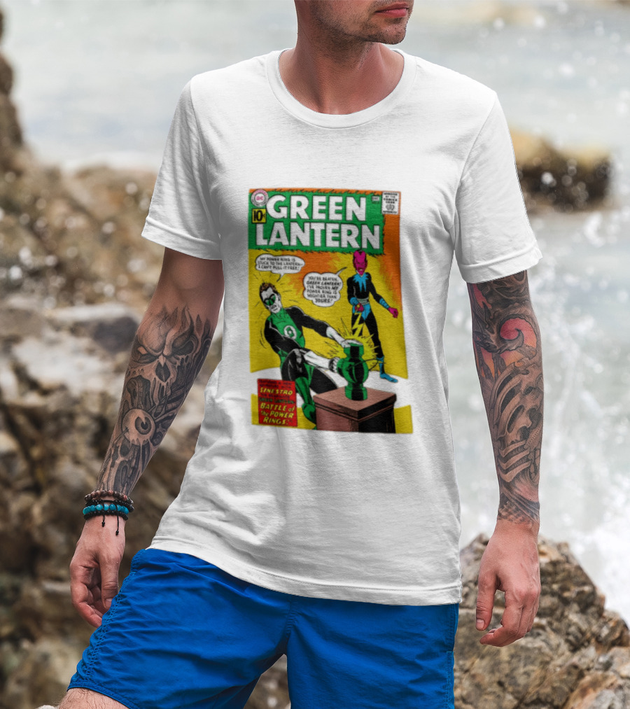 Green Lantern Sinestro Battle Of The Power Rings Comic Cover DC Comics T-Shirt