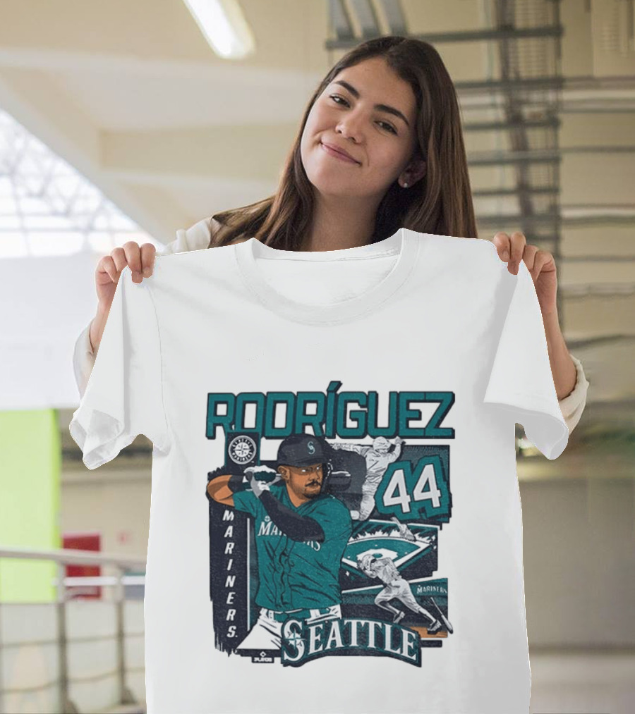 Rodríguez 44 Seattle Mariners Baseball Player T-Shirt