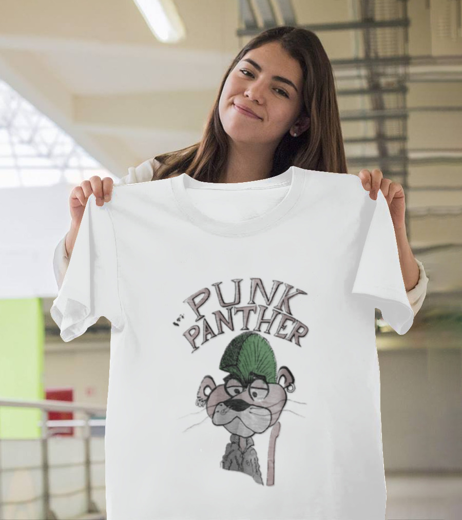 Punk Panther Green Mohawk Pink Panther T-Shirt