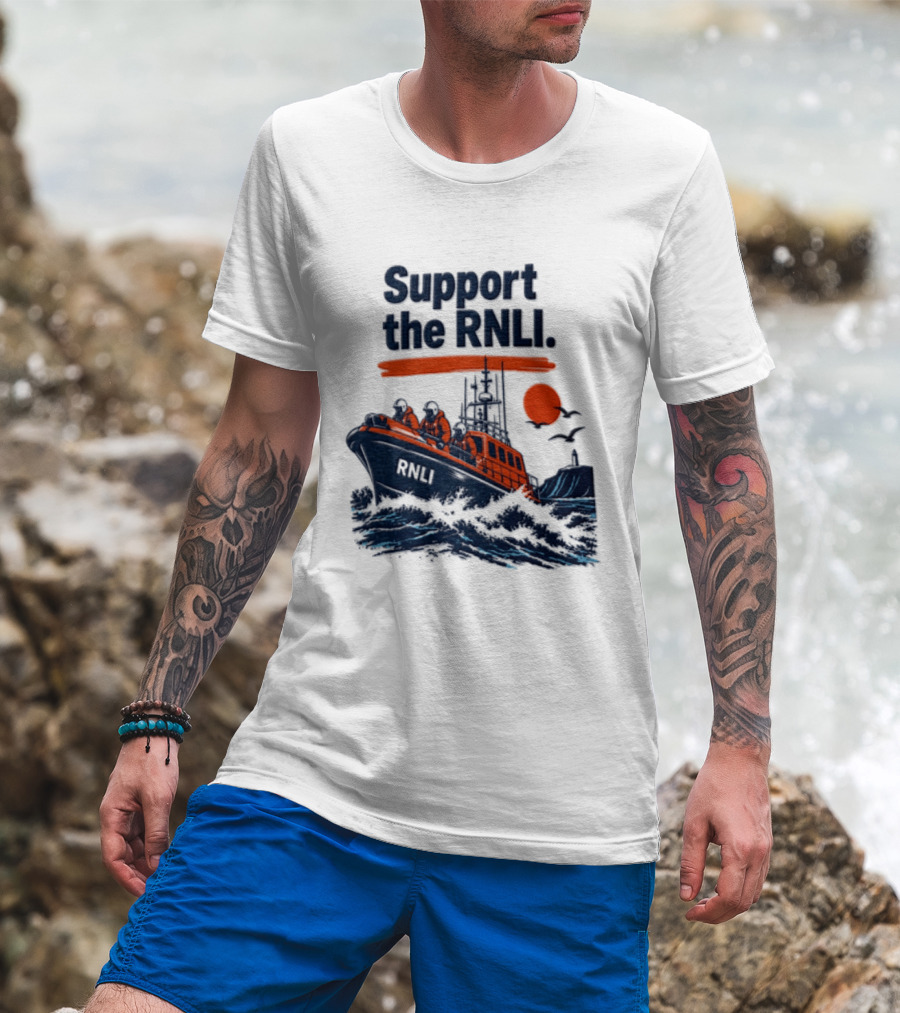 Support The RNLI Lifeboat Crew Royal National Lifeboat Institution T-Shirt
