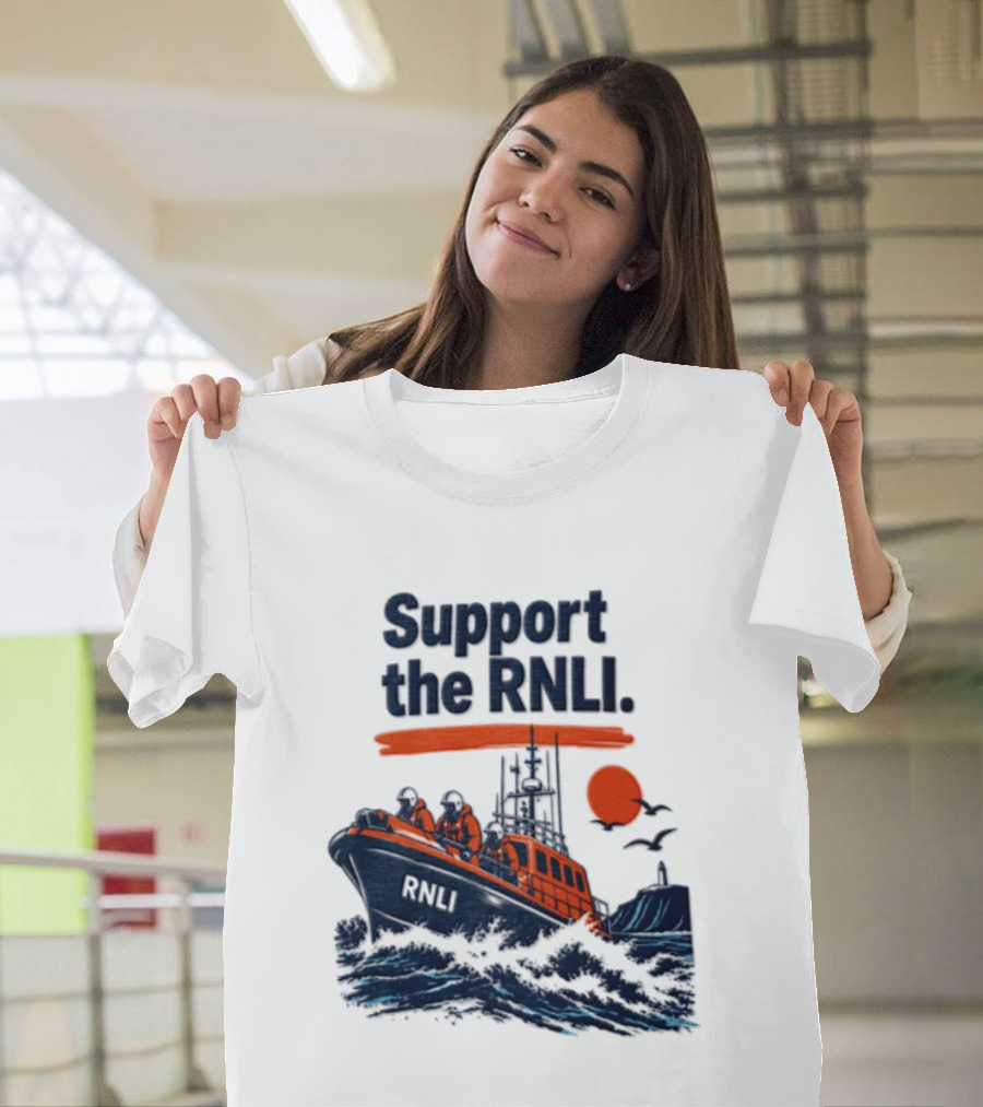 Support The RNLI Lifeboat Crew Royal National Lifeboat Institution T-Shirt