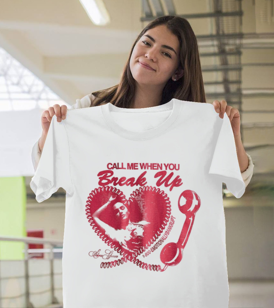 Selena Gomez Call Me When You Break Up Heart Wrench T-Shirt