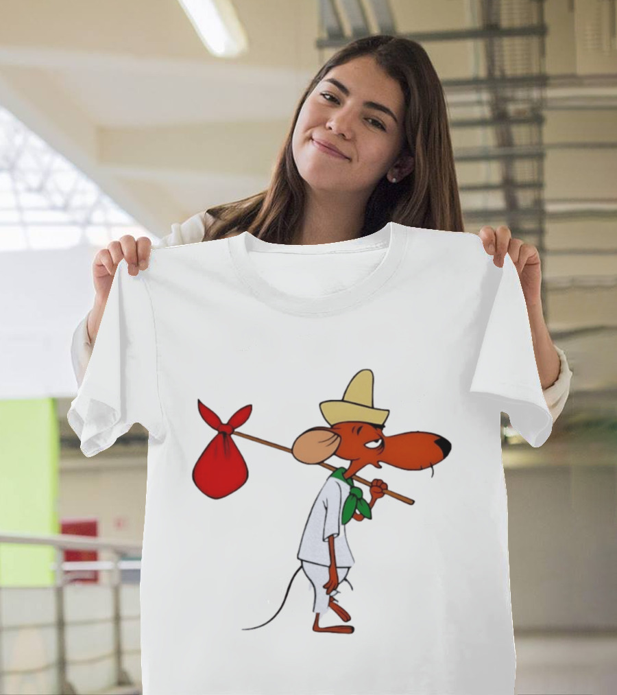 Speedy Gonzales Iconic Cartoon Character With Bindlestick T-Shirt