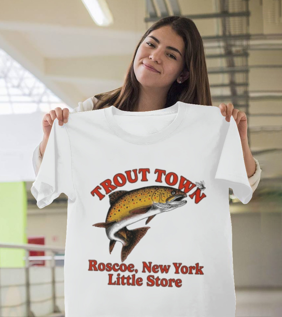 Trout Town Roscoe New York Little Store Fish T-Shirt