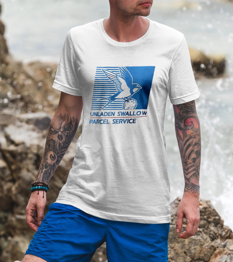 Unladen Swallow Parcel Service Monty Python T-Shirt