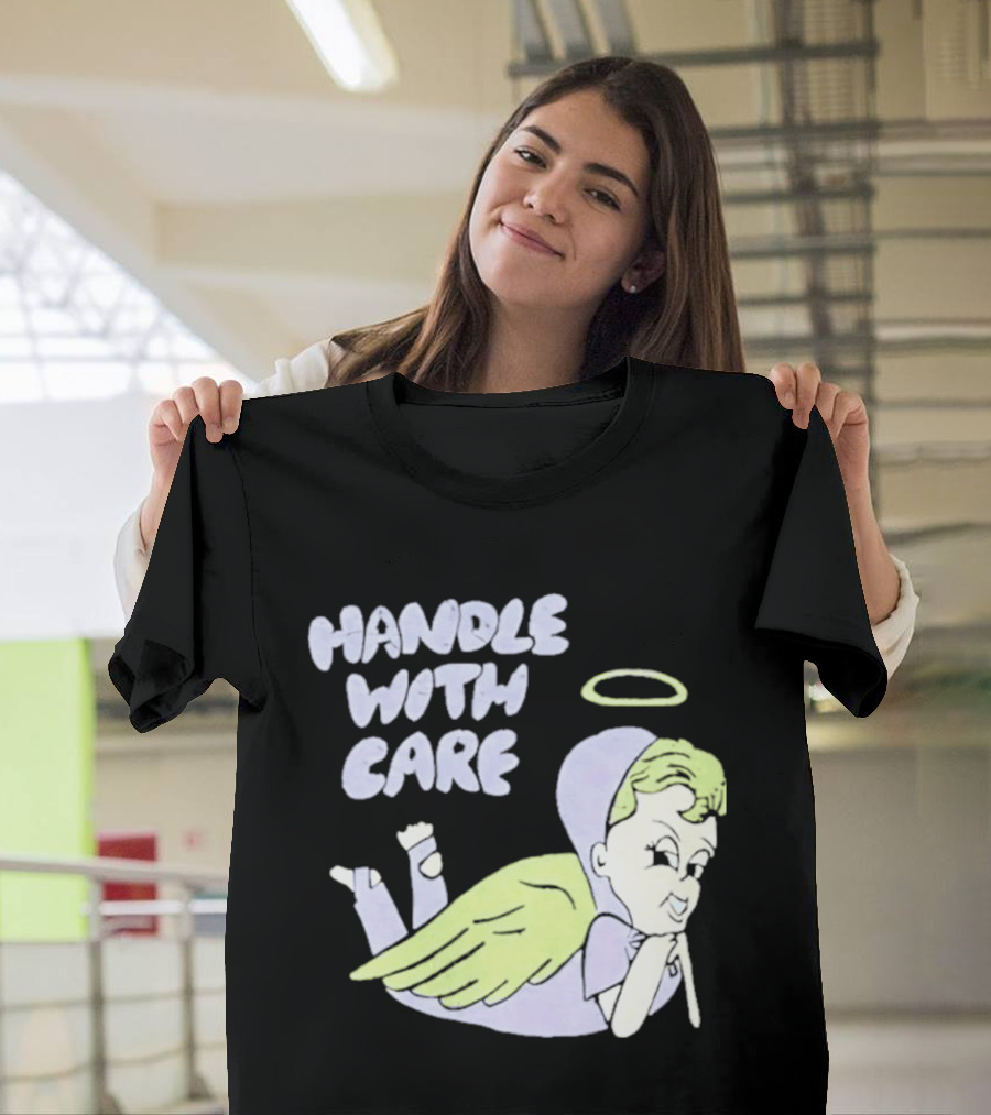 Handle With Care Angel Pastel Halo Wings T-Shirt
