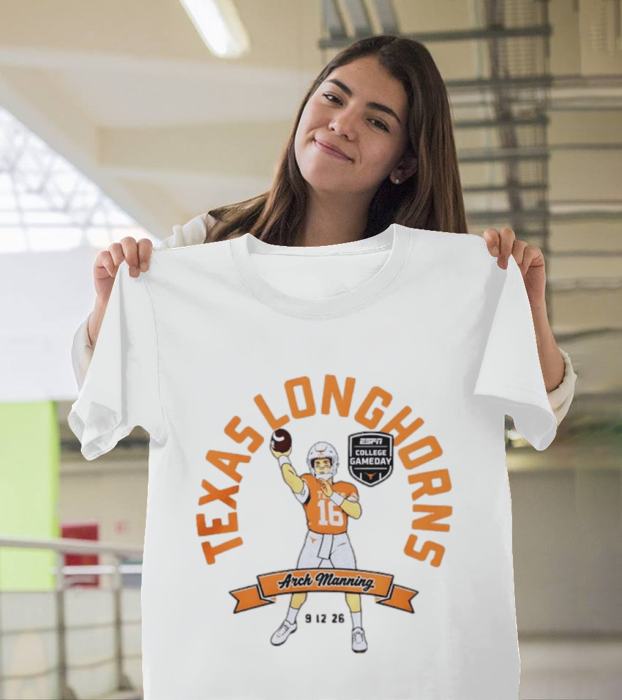 Arch Manning Texas Longhorns ESPN College Gameday 9 12 26 T-Shirt