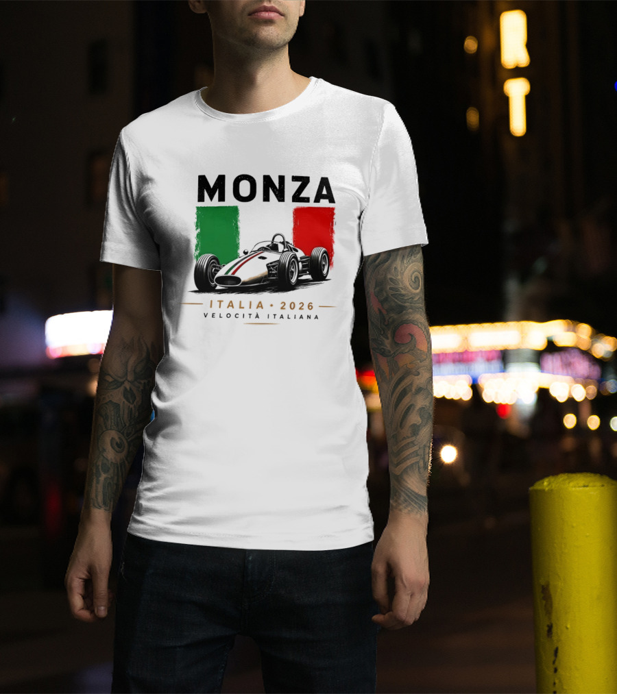 Monza Italia 2026 Velocita Italiana Formula 1 Racing Italian Flag T-Shirt