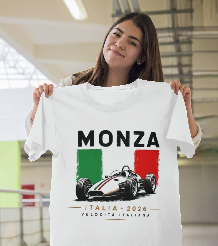 Monza Italia 2026 Velocita Italiana Formula 1 Racing Italian Flag T-Shirt