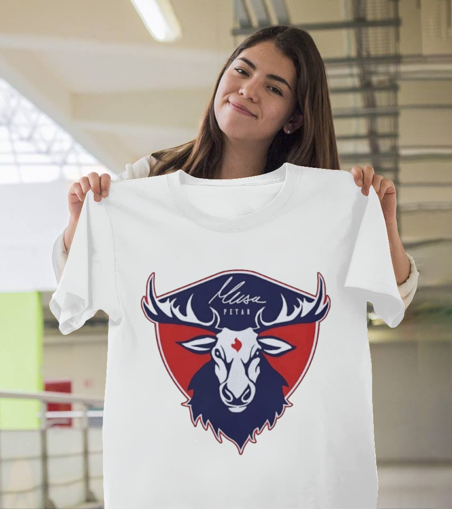 Musa Petar Moose Shield Animal Crest T-Shirt
