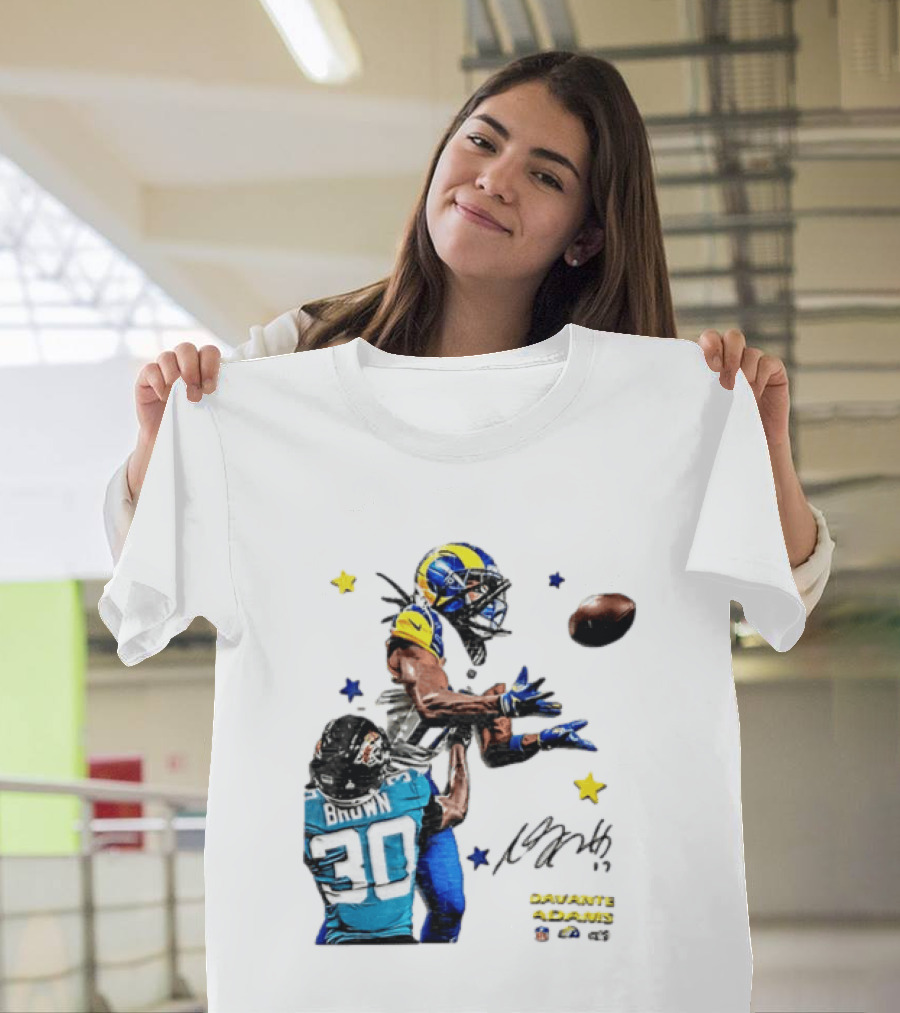 Davante Adams Las Vegas Raiders Brown Football Catch Duel T-Shirt
