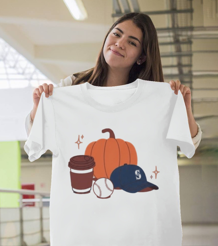 Seattle Mariners Pumpkinpalooza 2026 Coffee Baseball Cap Pumpkin T-Shirt