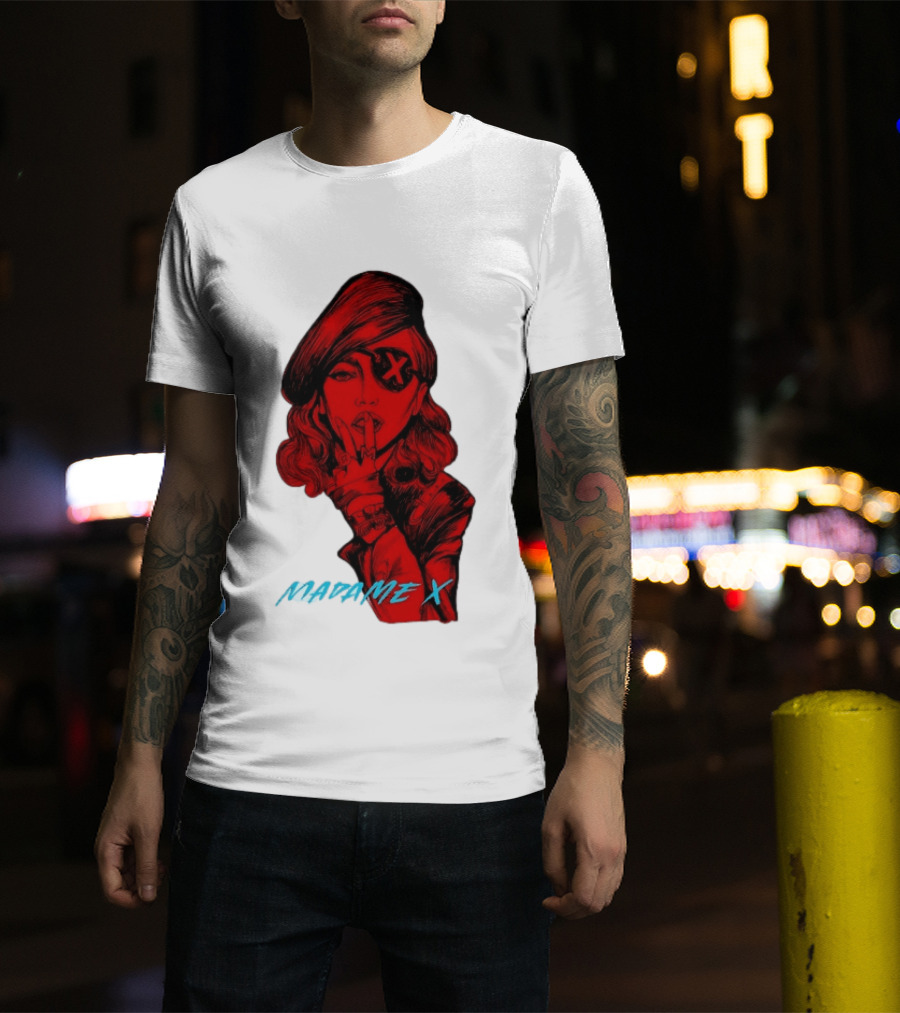 Madonna Madame X Beret Eye Patch Pop Music T-Shirt