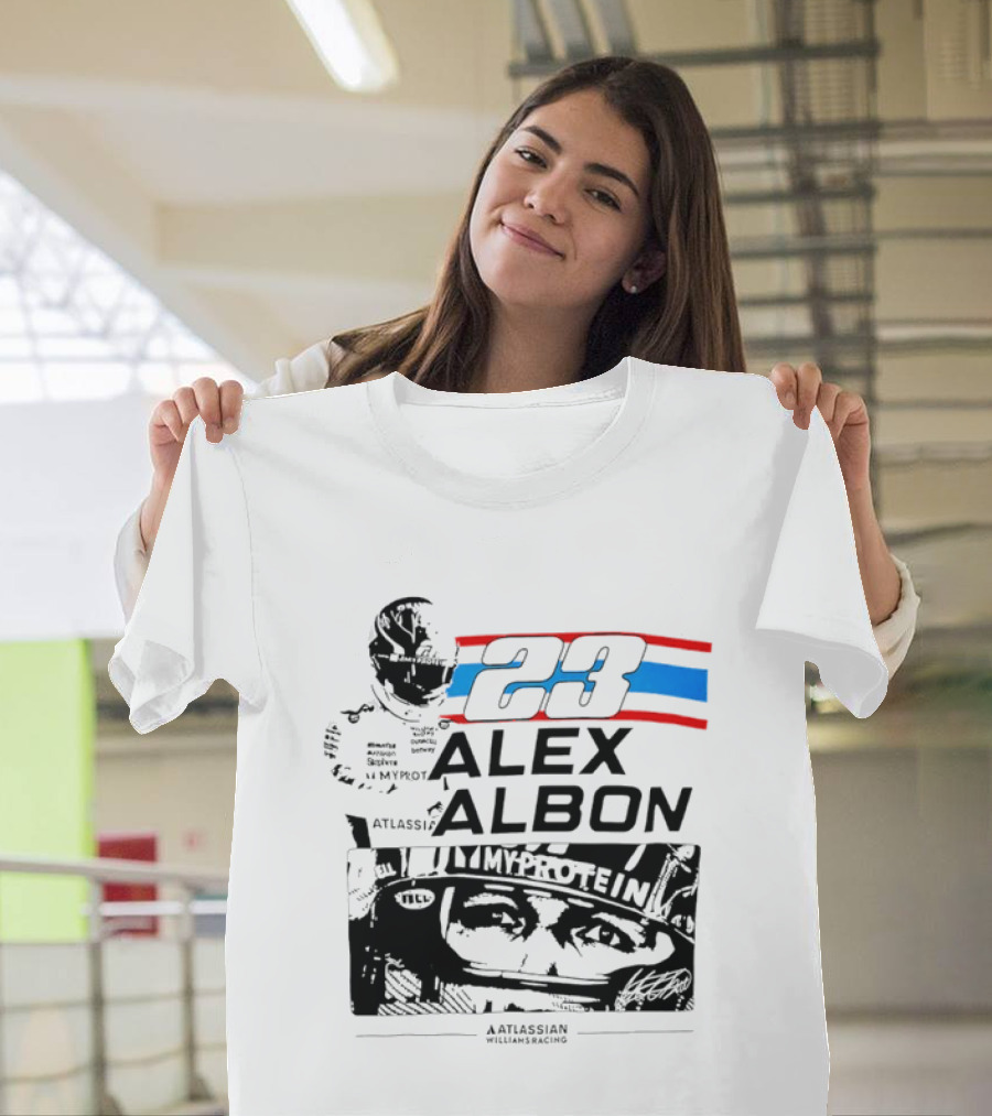 Alex Albon 23 Williams Racing Atlassian Myprotein T-Shirt