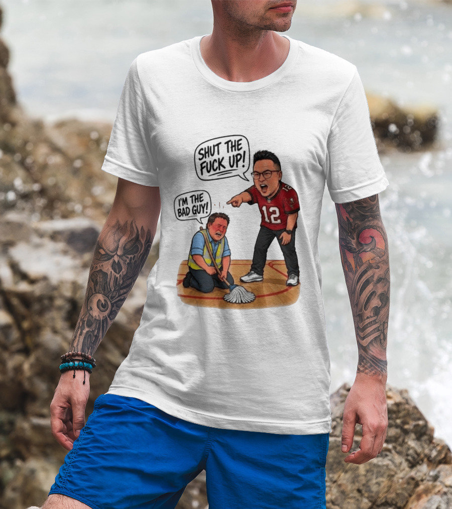 Rico Bosco Shut The Fuck Up I'm The Bad Guy 12 Red Jersey T-Shirt