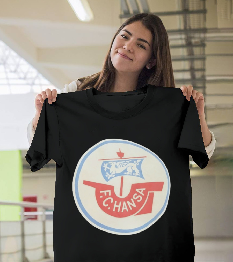 FC Hansa Rostock German Football Crest With Griffin T-Shirt