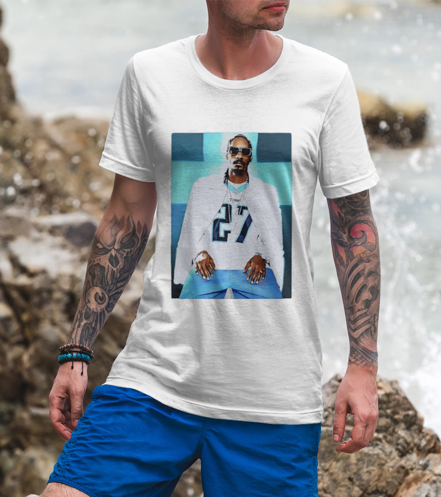 Tennessee Titans 27 Jersey Worn By Snoop Dogg T-Shirt