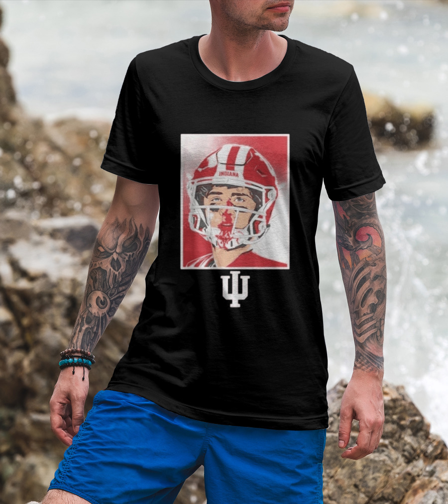 Josh Hoover Indiana Hoosiers Football Bloody Face T-Shirt