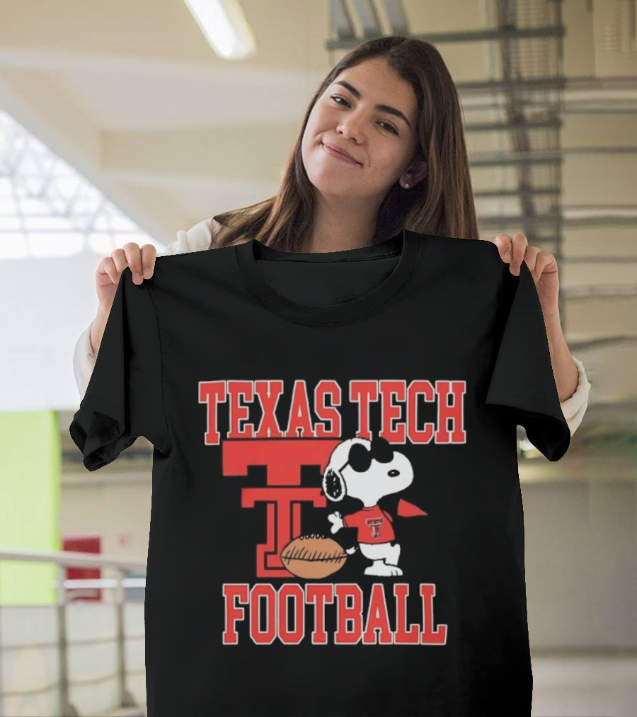 Texas Tech Football Snoopy Peanuts NCAA T-Shirt