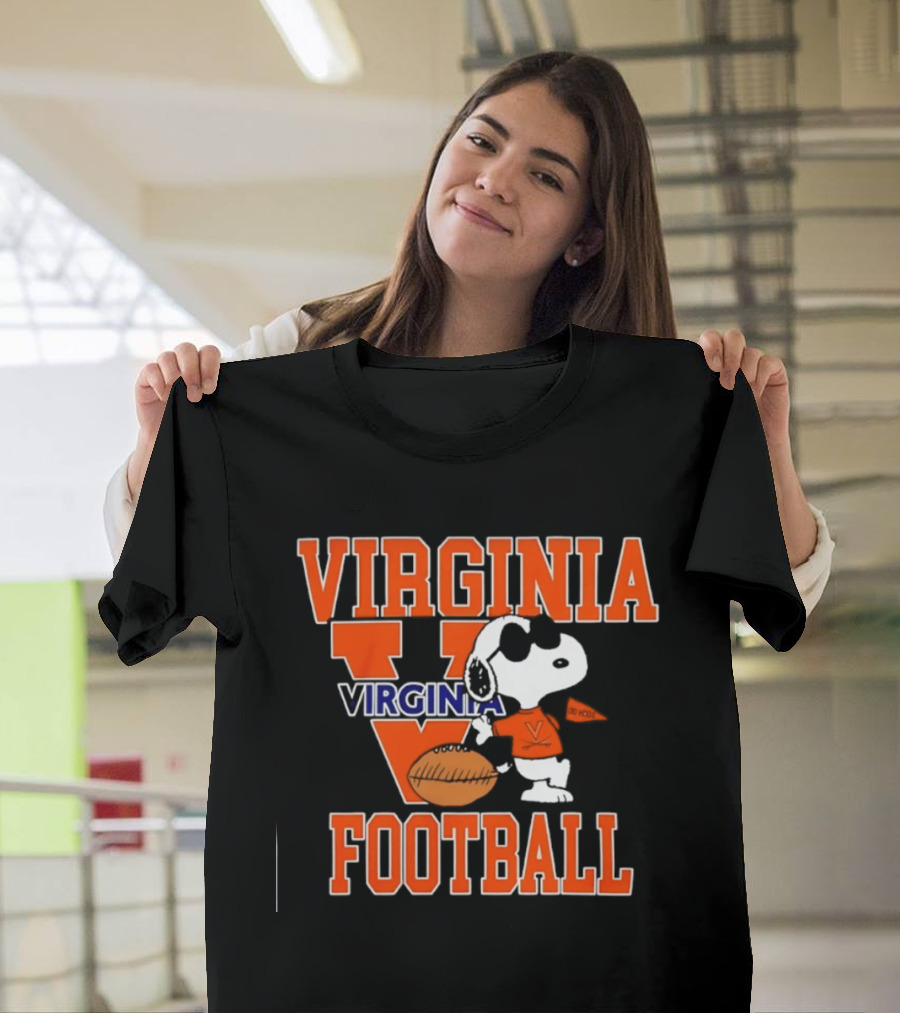 Virginia Cavaliers Football Snoopy Go Hoos T-Shirt