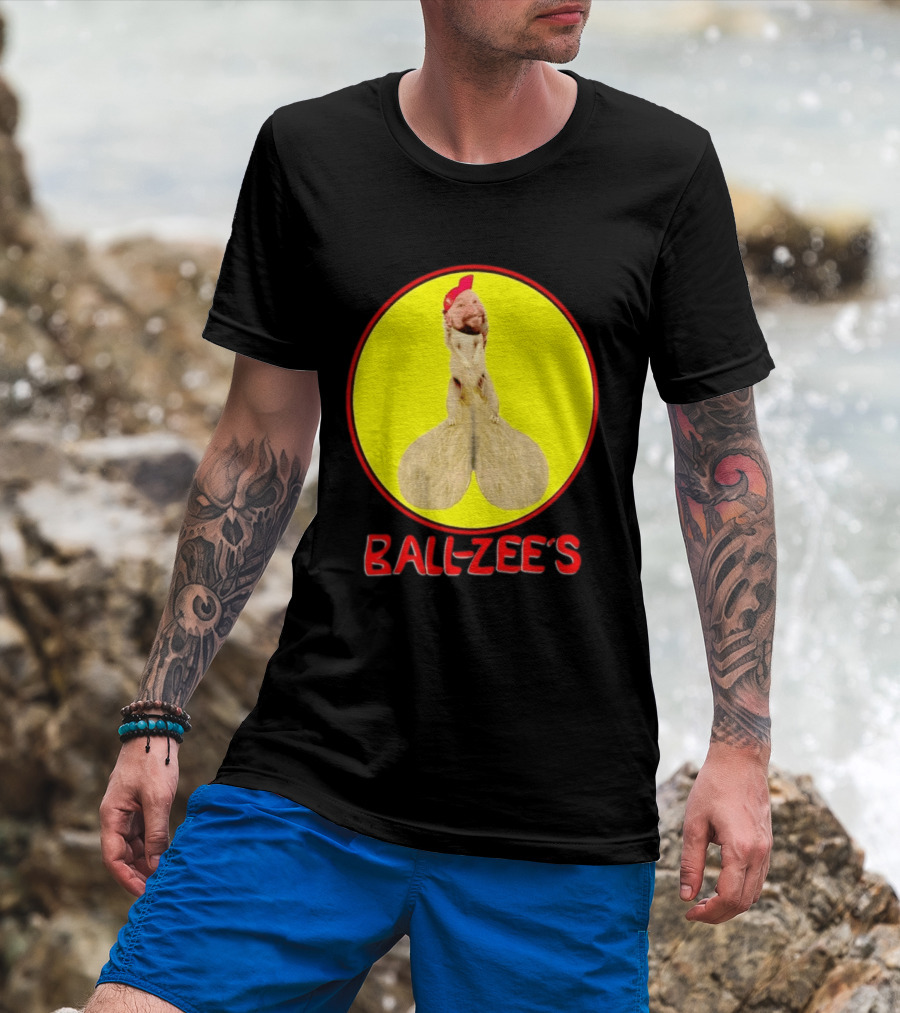 Ball Zee's Squirrel Meme Circle Red Cap T-Shirt