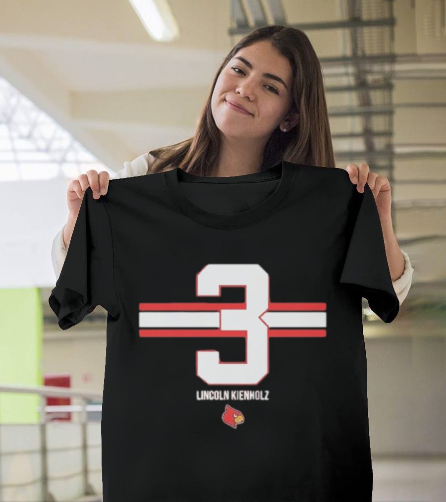Lincoln Kienholz 3 Stripes Louisville Cardinals T-Shirt