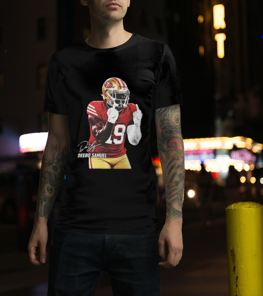 Deebo Samuel Number 19 San Francisco 49ers Signature Gesture T-Shirt