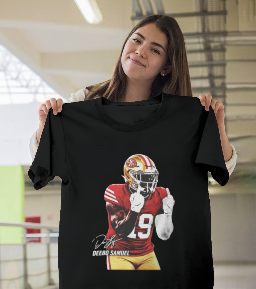 Deebo Samuel Number 19 San Francisco 49ers Signature Gesture T-Shirt