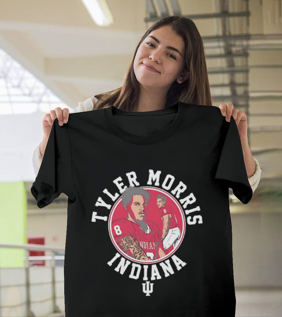 Tyler Morris Indiana Hoosiers Number 8 Football Player T-Shirt