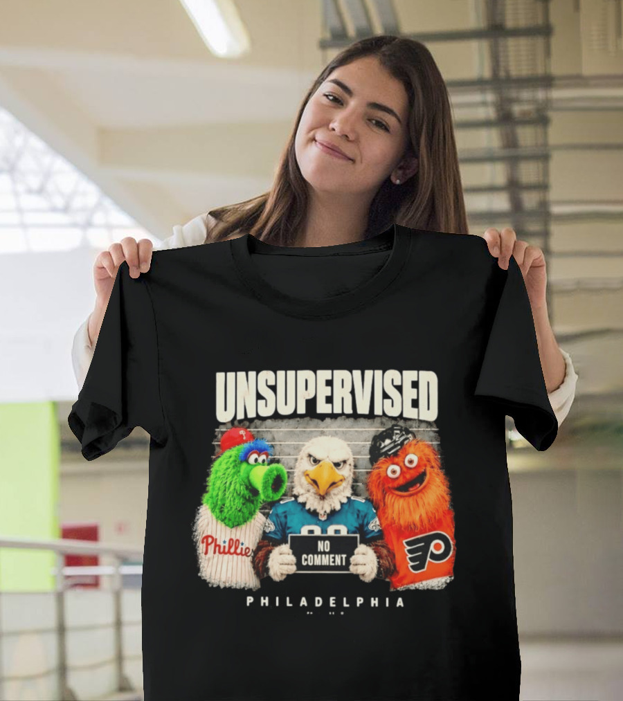 Unsupervised Philadelphia Mascots No Comment Phanatic Eagle Flyers T-Shirt