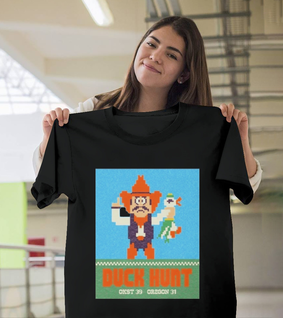 Oklahoma State Cowboys Duck Hunt OKST 39 Oregon 31 T-Shirt