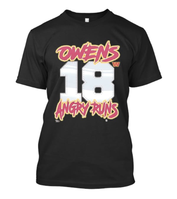 Owens 18 Washington Commanders Angry Runs Good Morning Football T-Shirt
