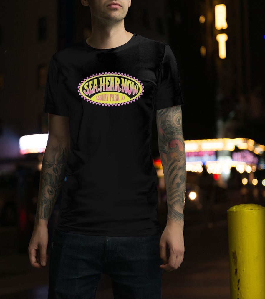 Sea Hear Now Asbury Park NJ Music Festival Retro Surfing Vibes T-Shirt